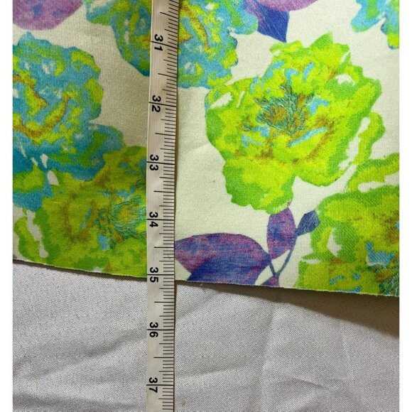 Gianni Bini Neon Floral A Line Scuba Short Dress - Picture 6 of 6